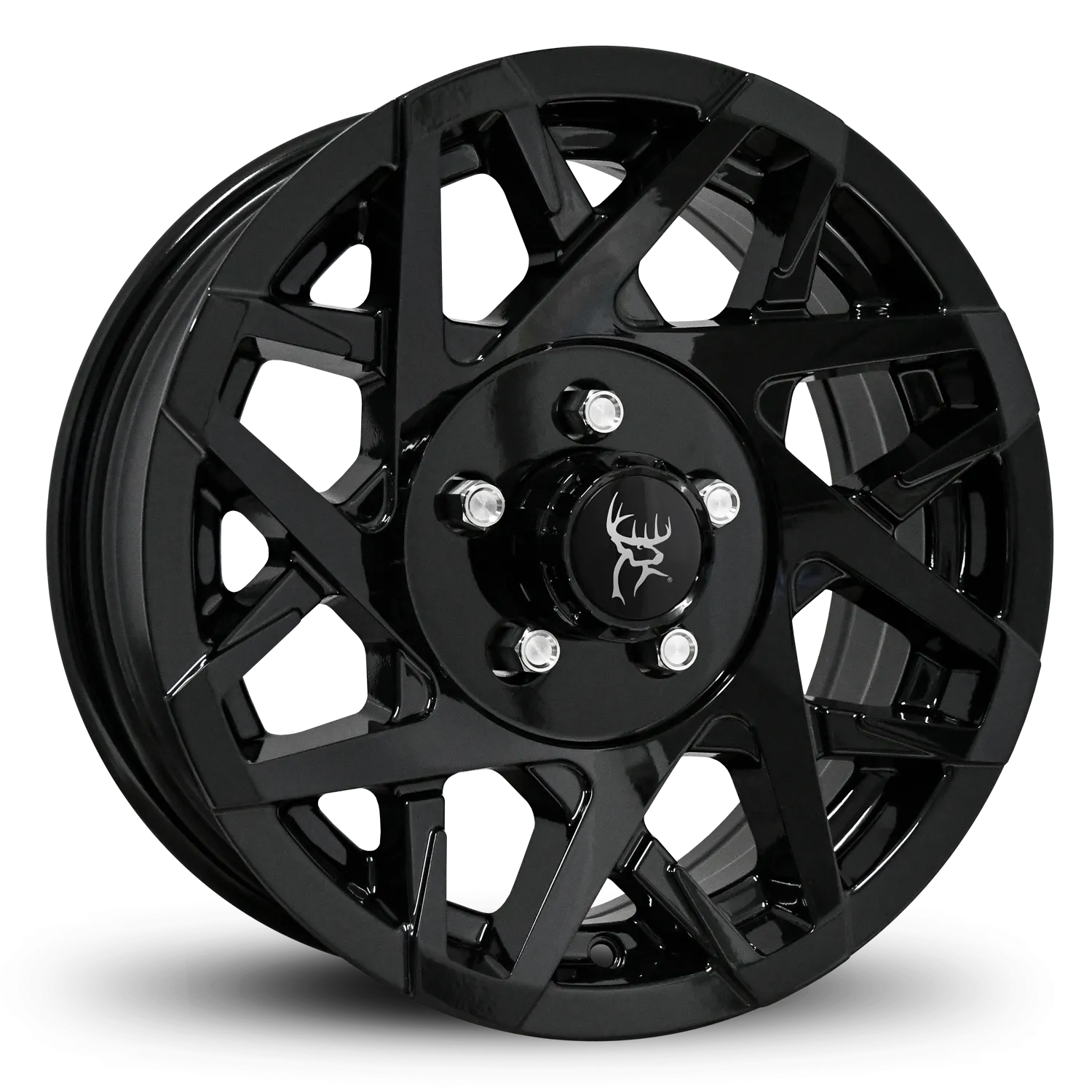 14" x 5-1/2" | CANYON ALUMINUM TRAILER WHEEL | 5 on 4-1/2 | All Gloss Black