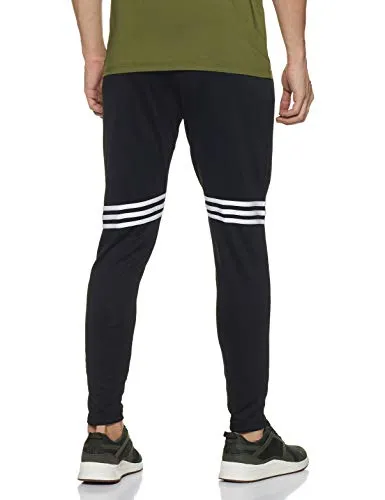 Adidas Men's Regular Pants (GR1321_Black/White_L)