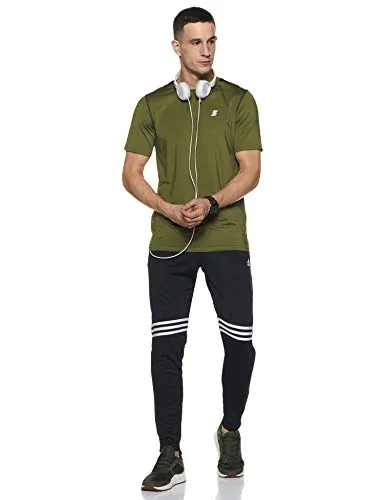 Adidas Men's Regular Pants (GR1321_Black/White_L)