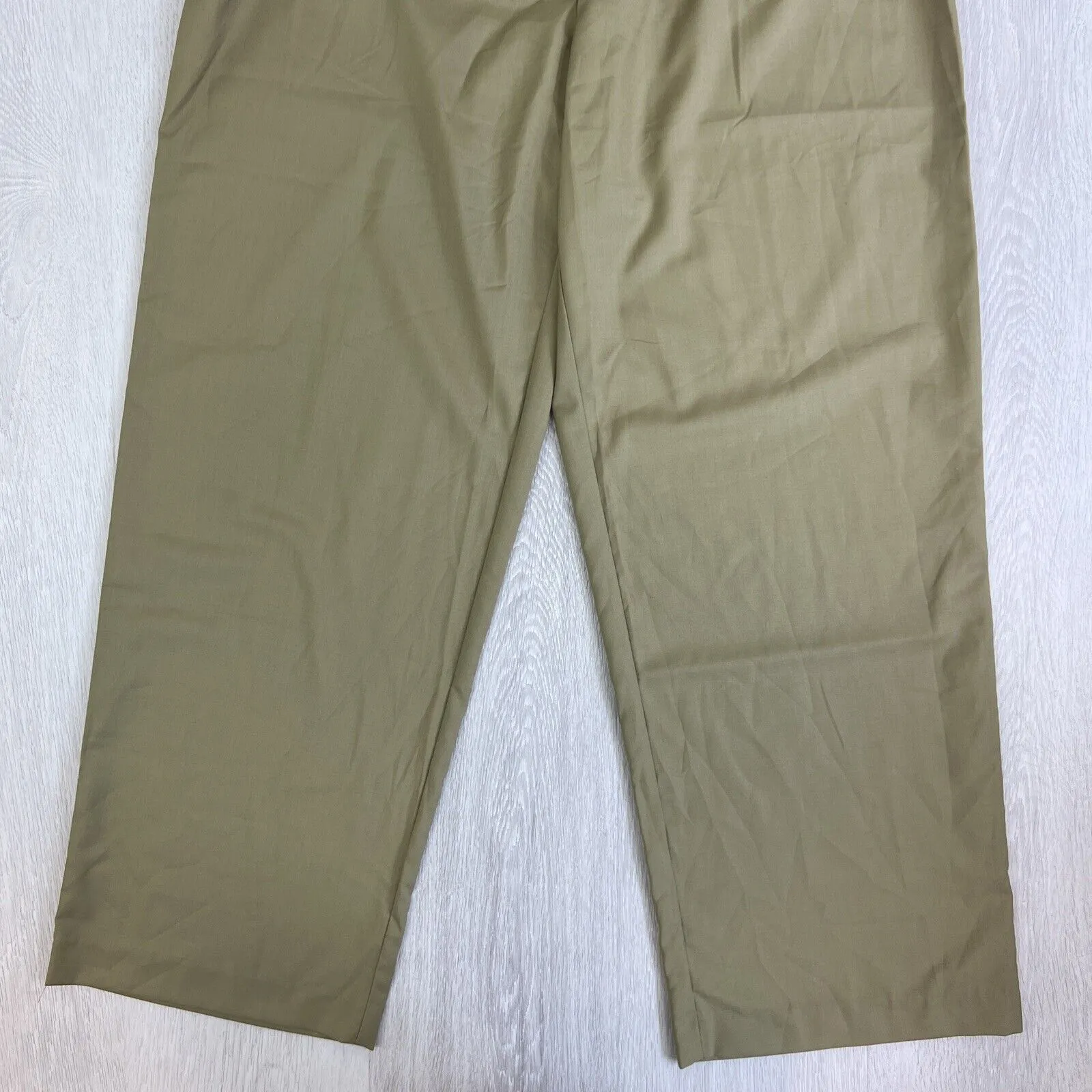 Aere Womens Draped Pleat Front Pants Soft Khaki Size 12 (New)
