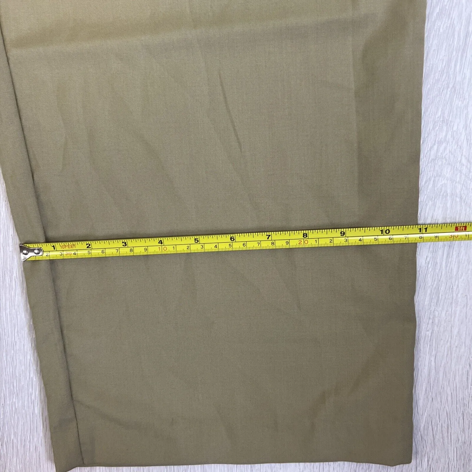Aere Womens Draped Pleat Front Pants Soft Khaki Size 12 (New)