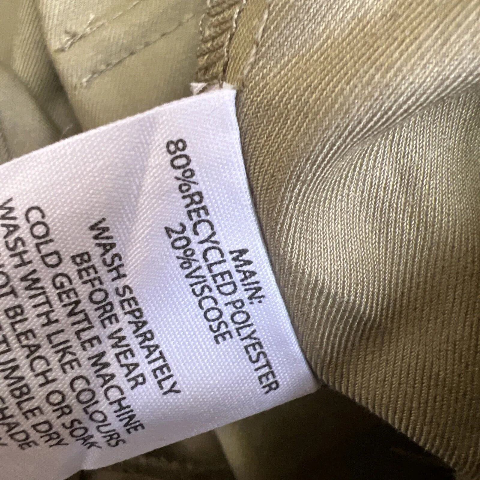 Aere Womens Draped Pleat Front Pants Soft Khaki Size 12 (New)