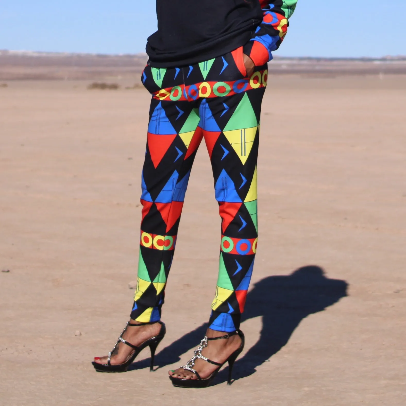 African Tribal Print Women's Joggers - South Africa