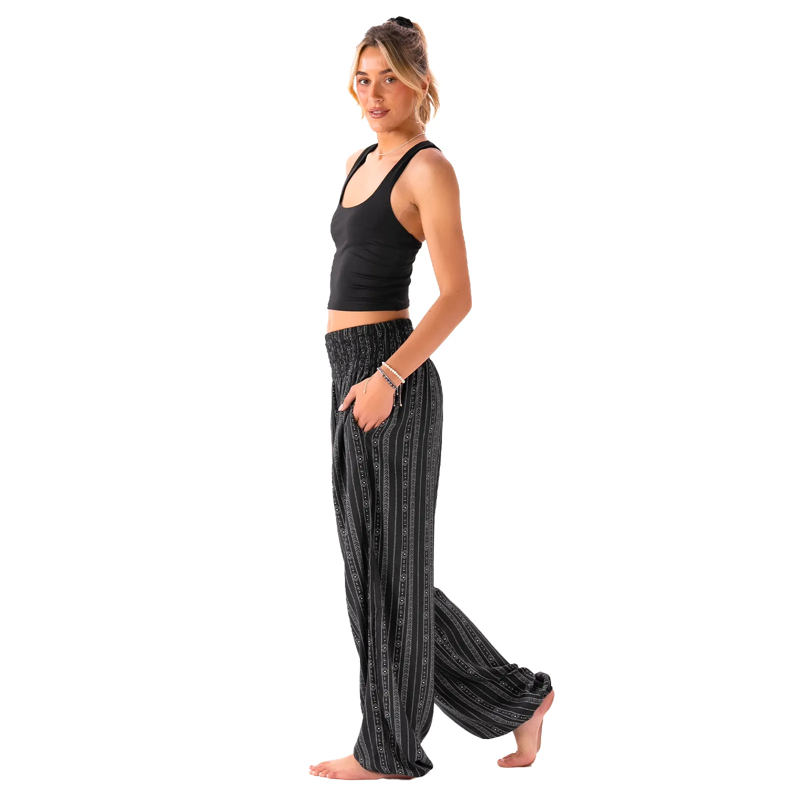 Akha Tribal Print Yoga Pants