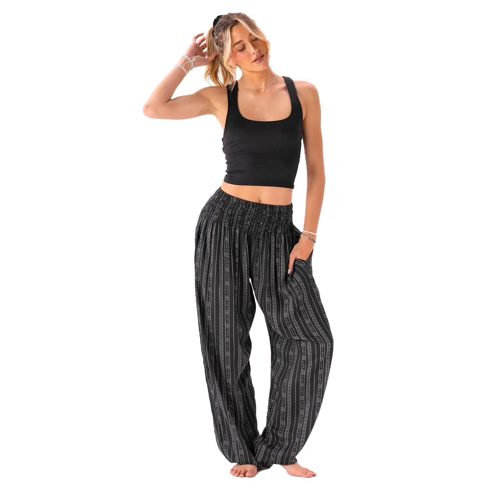 Akha Tribal Print Yoga Pants