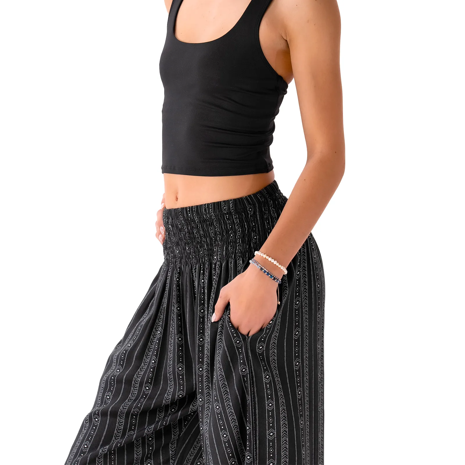Akha Tribal Print Yoga Pants