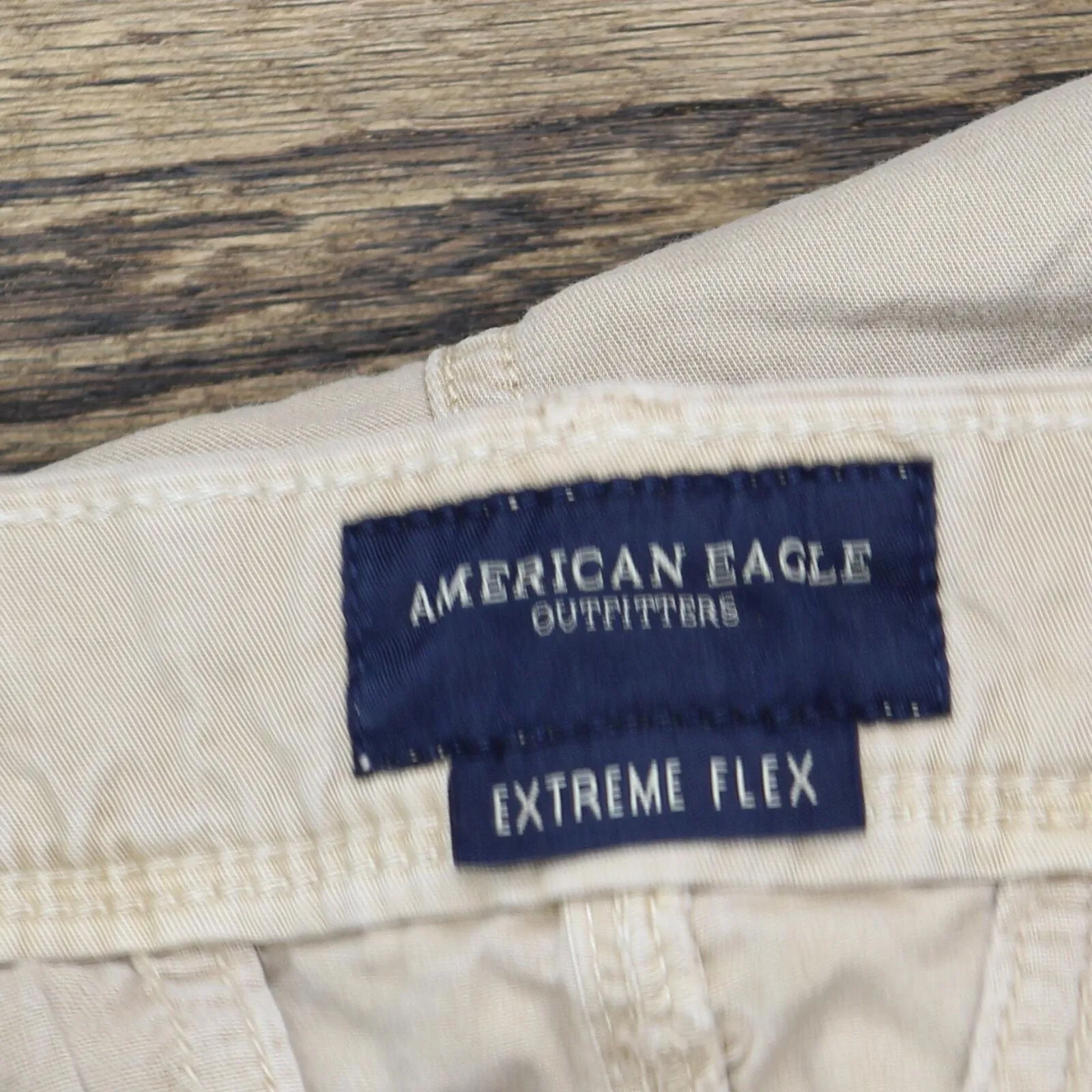 American Eagle Mens Extreme Flex Slim Khaki Pants Light Brown 32x34