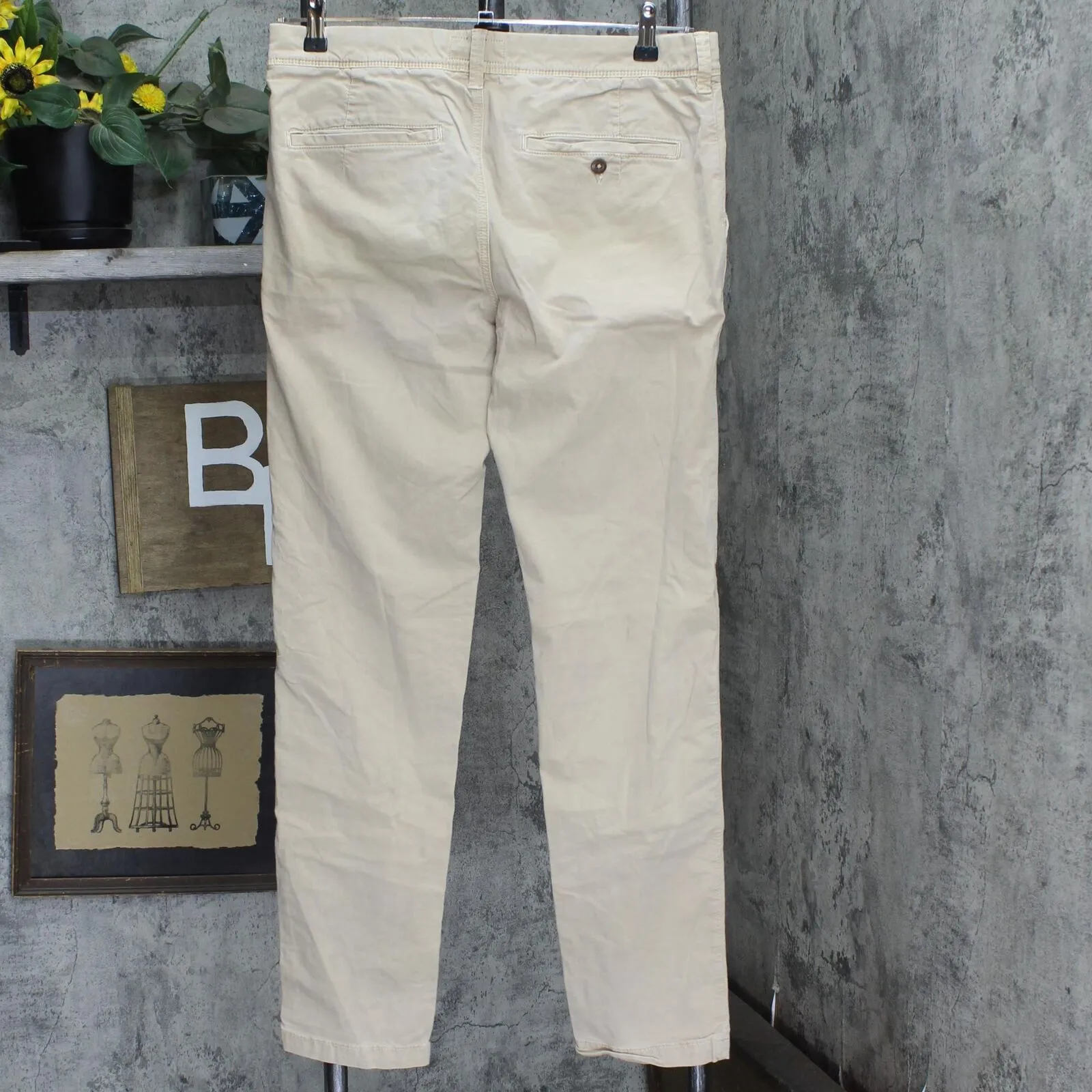 American Eagle Mens Extreme Flex Slim Khaki Pants Light Brown 32x34