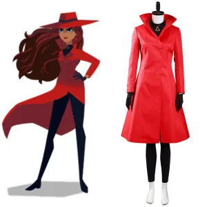 Anime Carmen Sandiego Halloween Carnival Suit Carmen Cosplay Costume Outfits