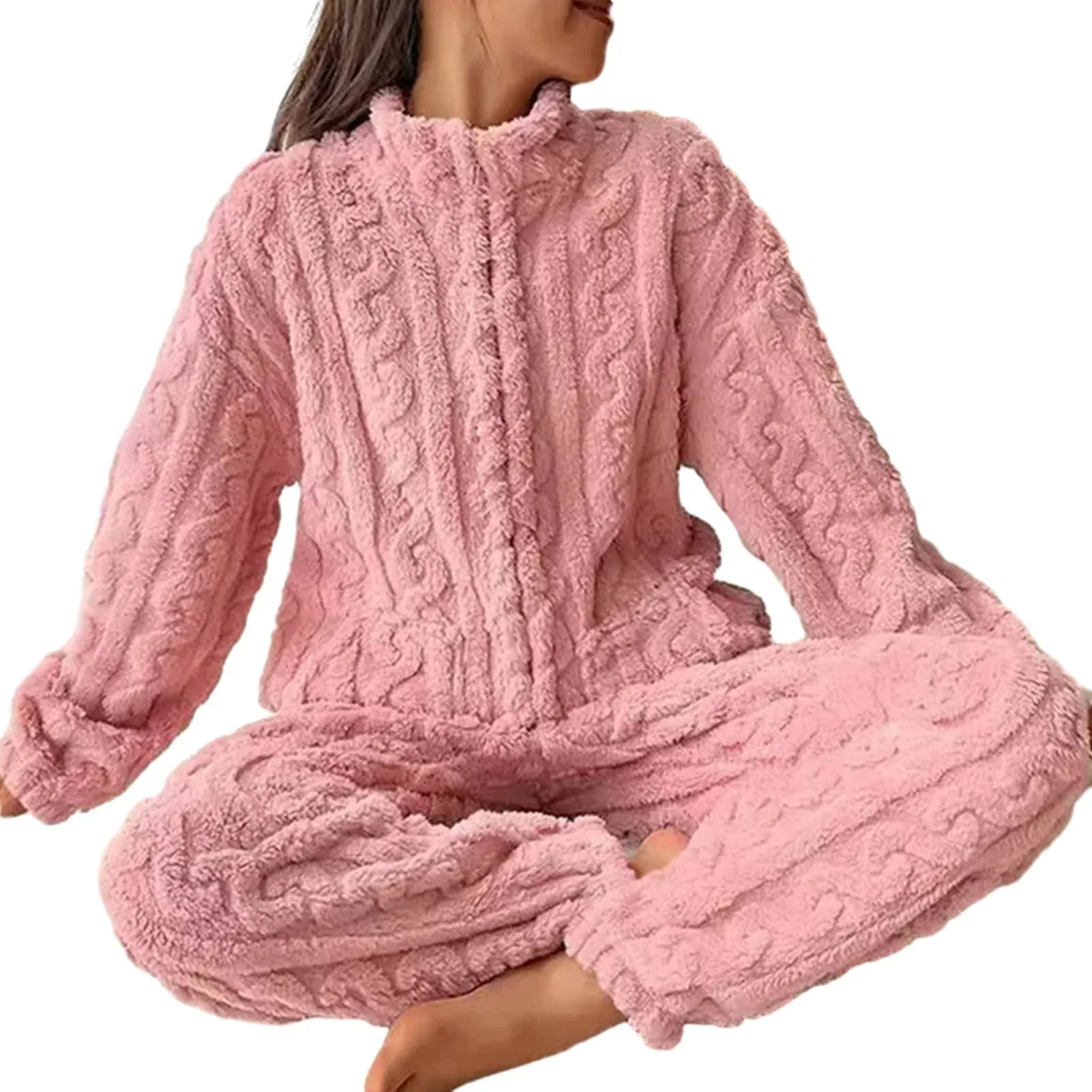 Autumn/Winter Kawaii Cartoon Pajama Sets for Women – Warm Flannel Lounge Sleepwear, Girl Pijama Mujer, Night Suits and Homewear
