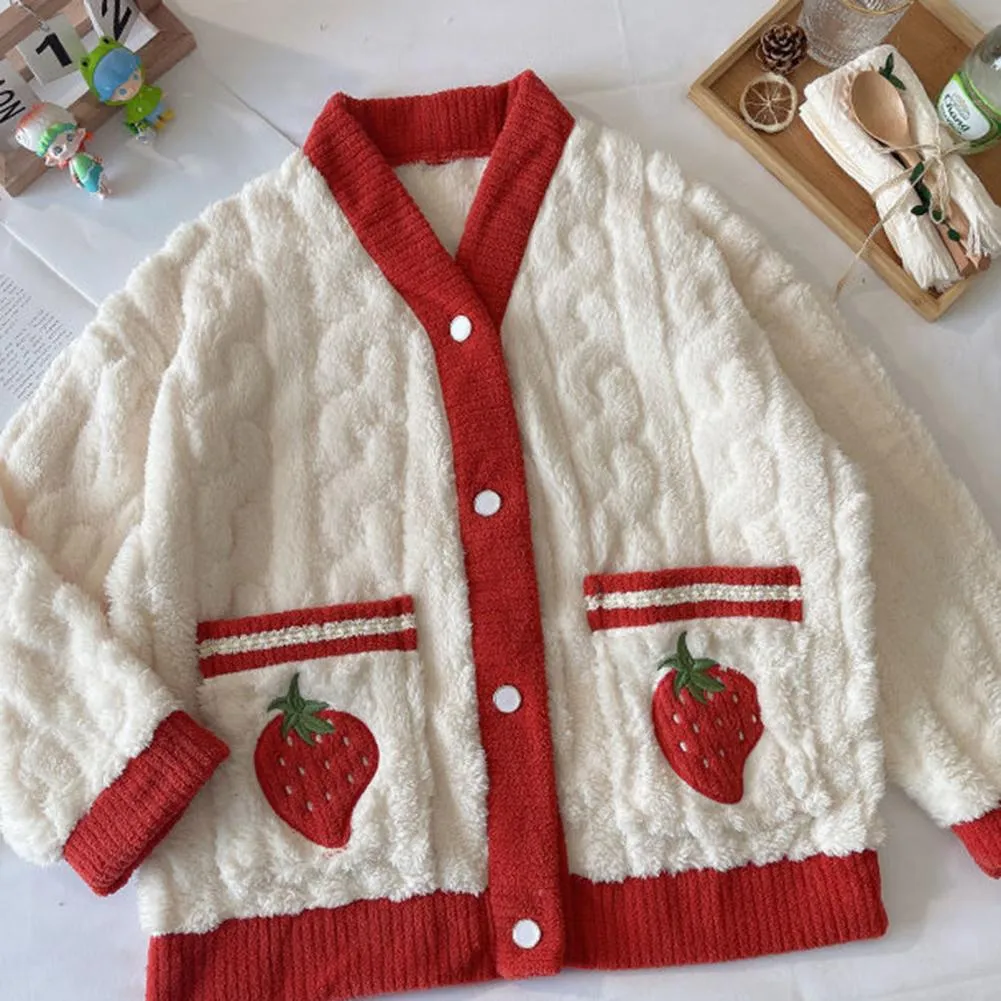 Autumn/Winter Kawaii Cartoon Pajama Sets for Women – Warm Flannel Lounge Sleepwear, Girl Pijama Mujer, Night Suits and Homewear