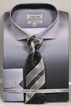 Avanti Uomo Dress Shirt DNS04 Black (Slim Fit)