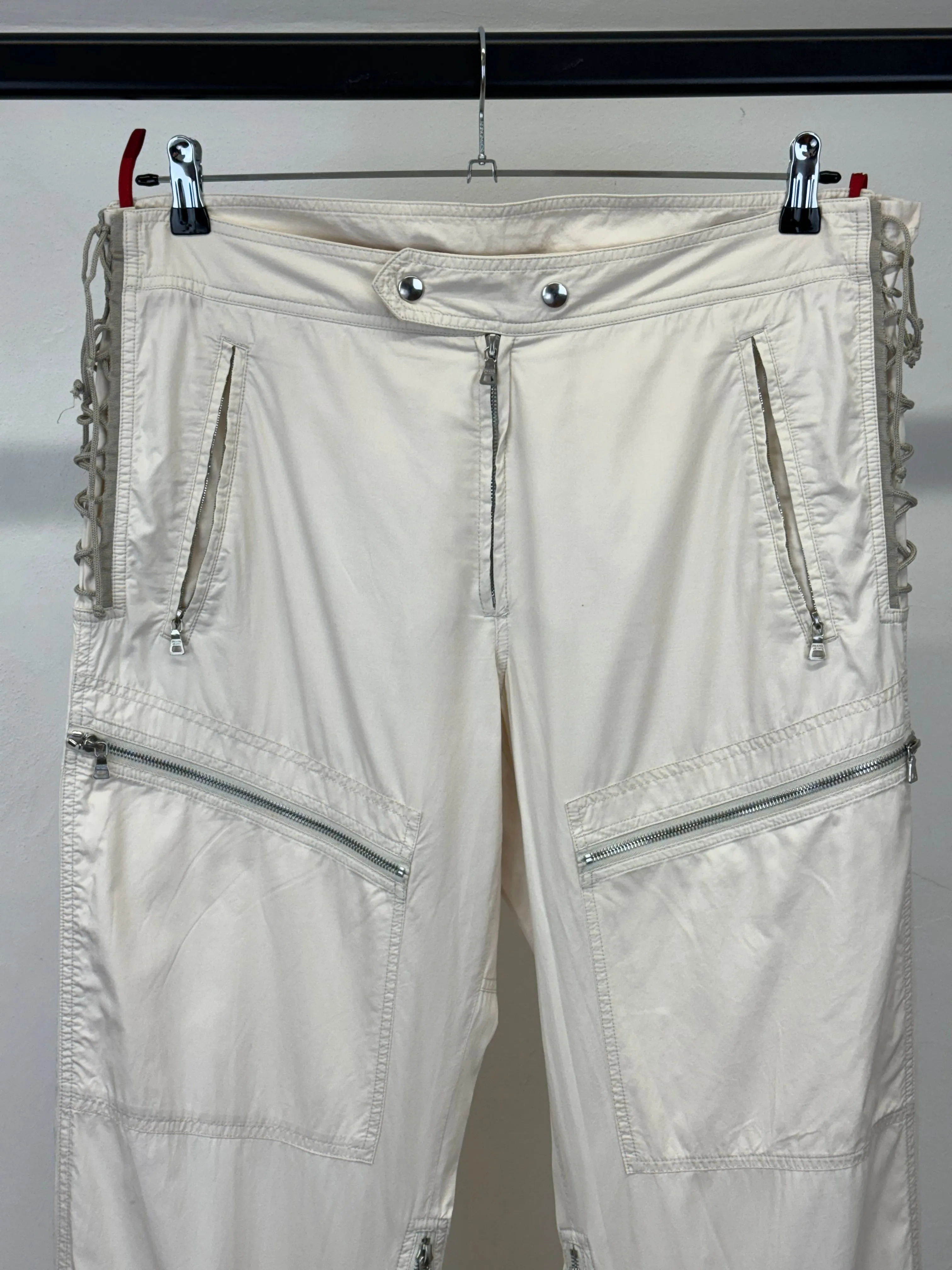A/W1999 Prada zipper laced astro biker cargo pants