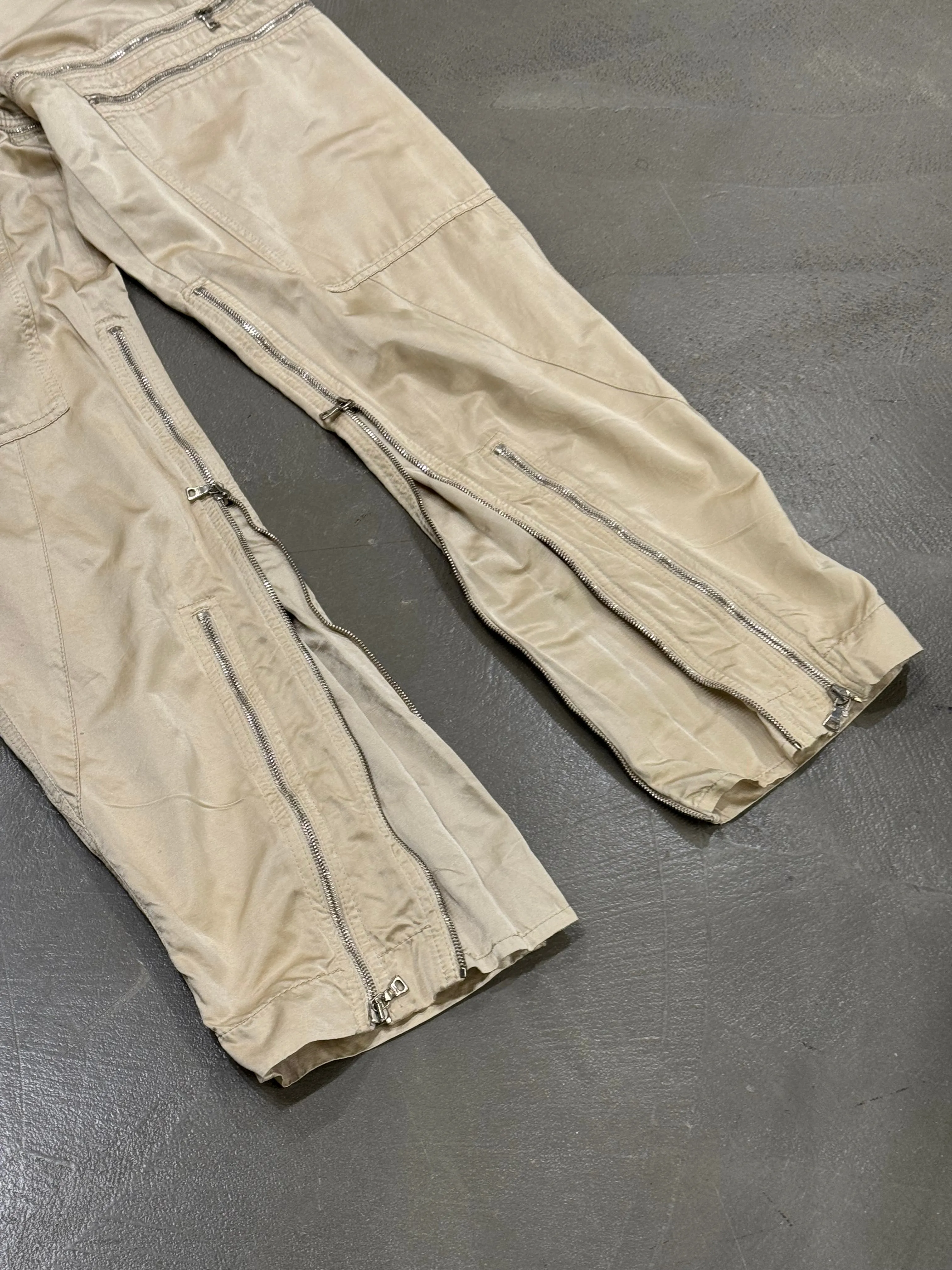 A/W1999 Prada zipper laced astro biker cargo pants