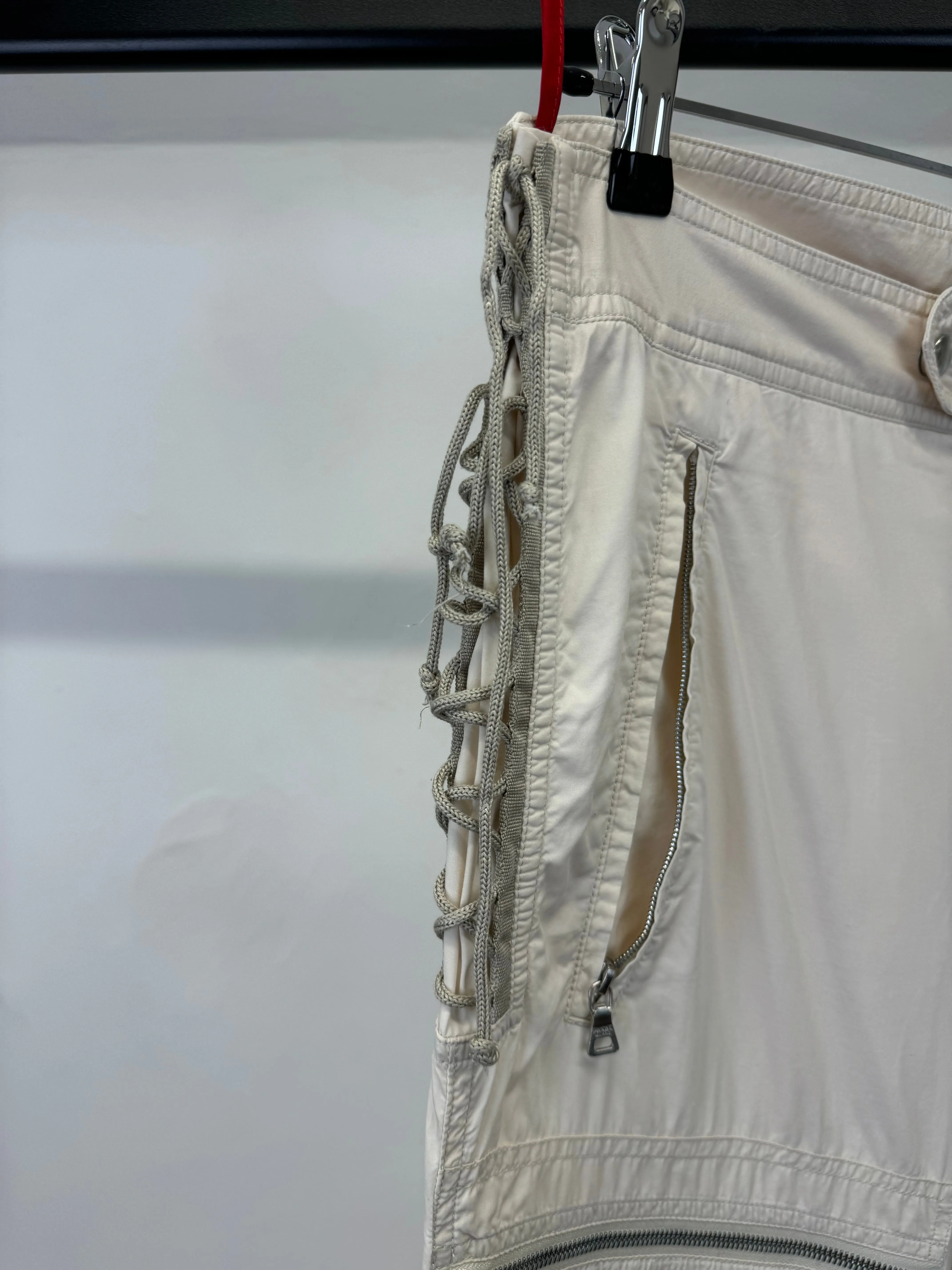 A/W1999 Prada zipper laced astro biker cargo pants