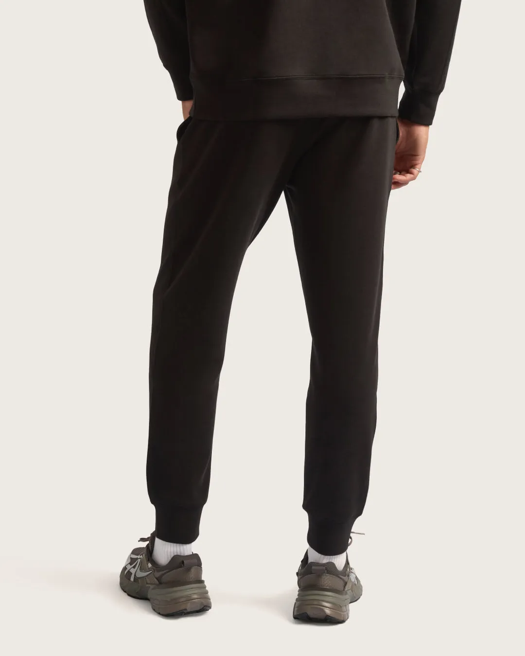 Bamboo CloudKnit Men's Cuffed Sweat Pants - Black