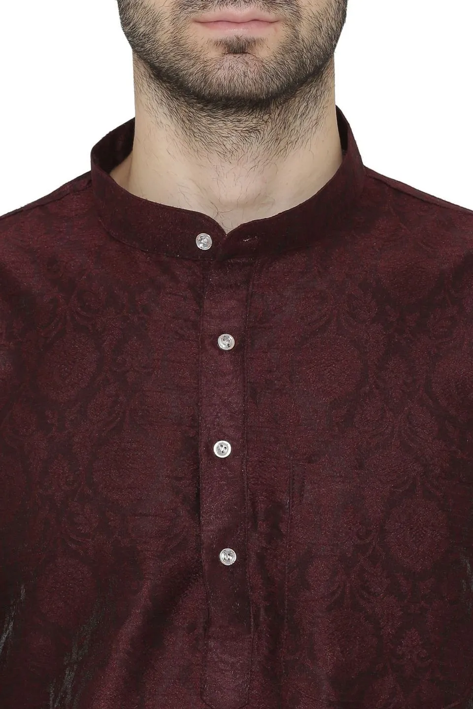 Banarasi Art Silk Brown Kurta Pajama