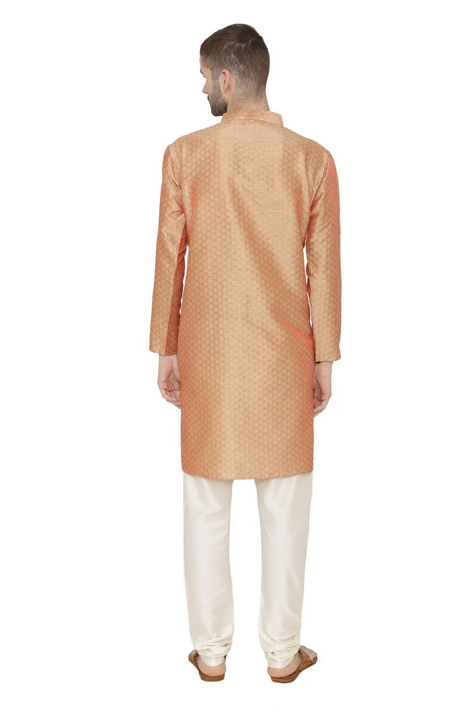 Banarasi Art Silk Pink Kurta Pajama