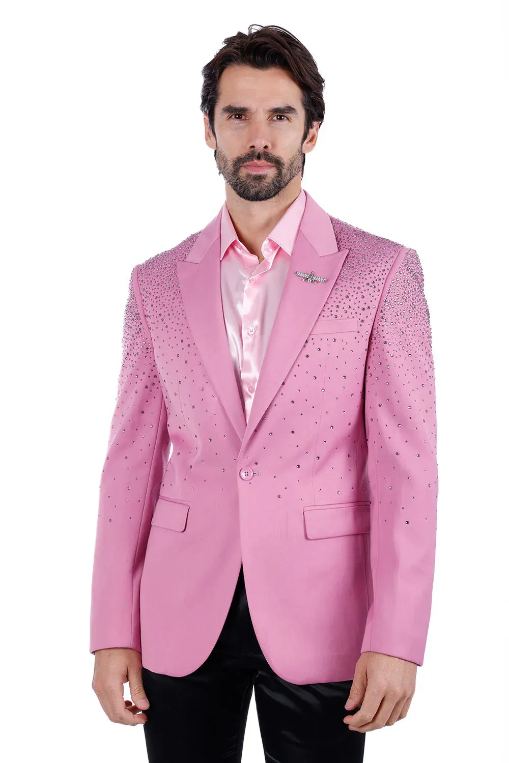 Barabas Rhinestone Slim Fit Tuxedo 2BLR6