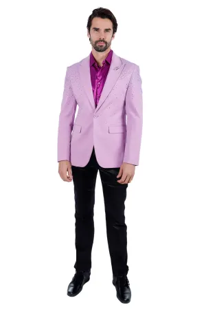 Barabas Rhinestone Slim Fit Tuxedo 2BLR6