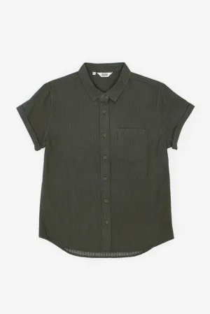 Bea Shirt / Dark Olive Dobby