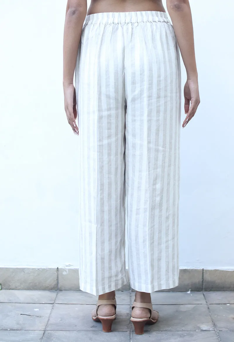 Beige Stripe Lounge Pants