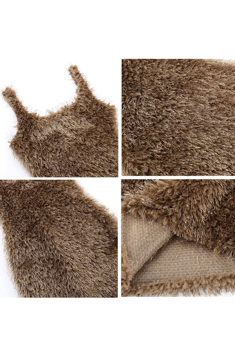 BF0450 Furry Mini Dress