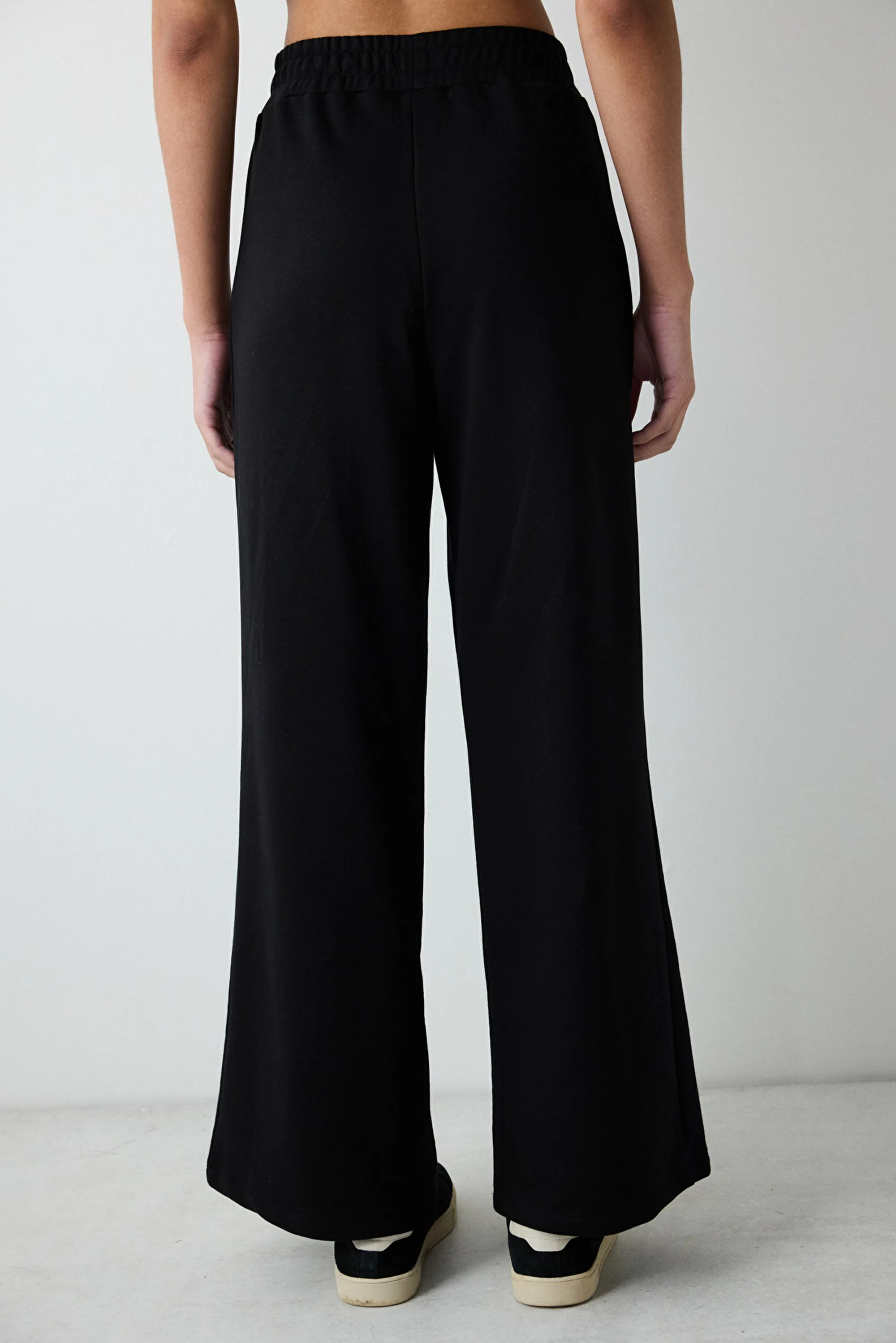 Black Harry Potter Printed Wide Leg Trousers