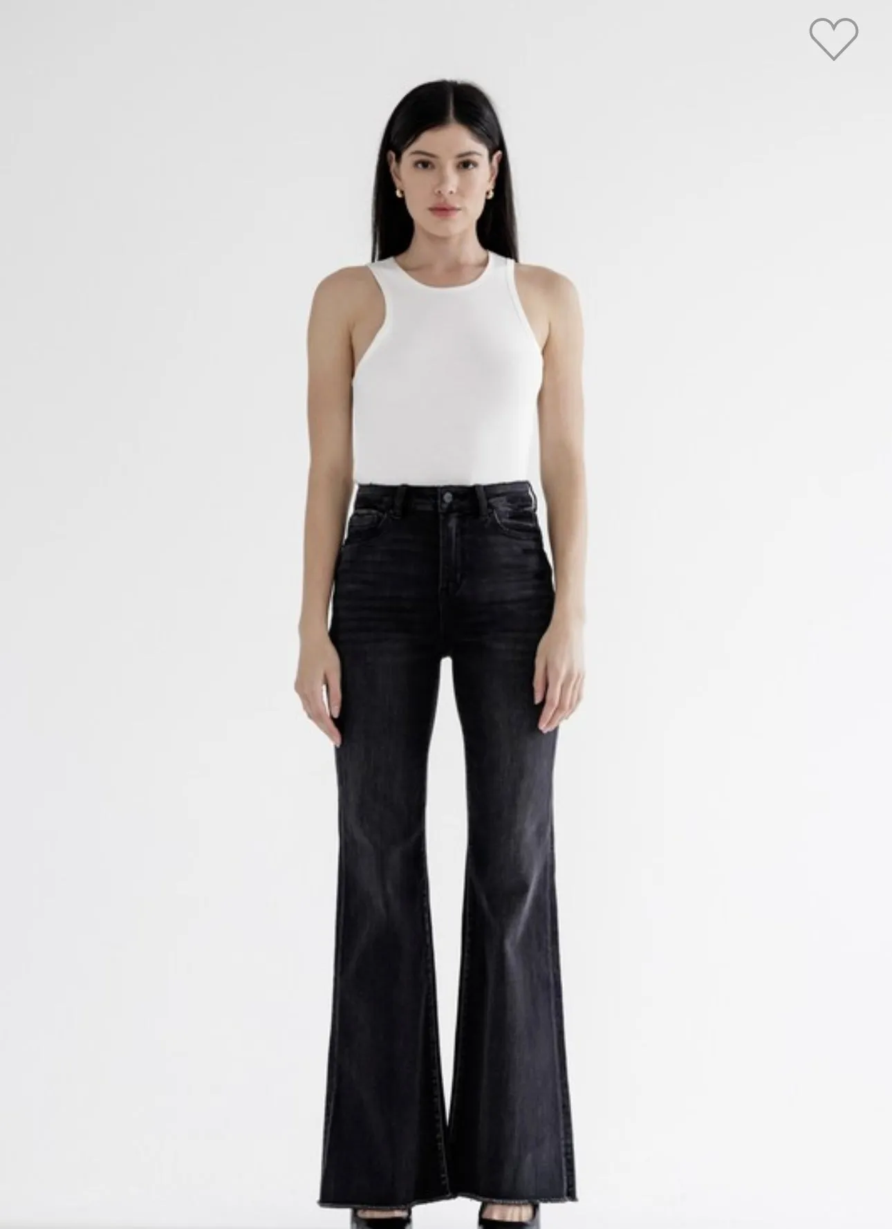 Black High Waisted Flare Jeans