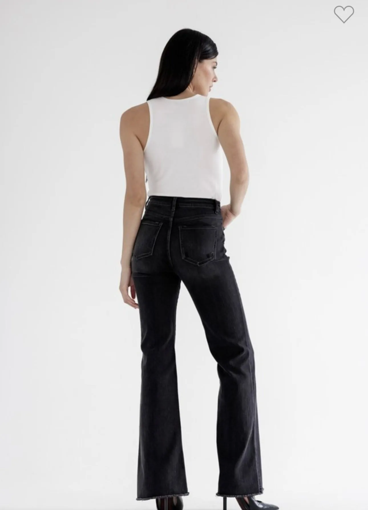 Black High Waisted Flare Jeans