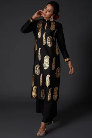 Black Kurta With Palazzo