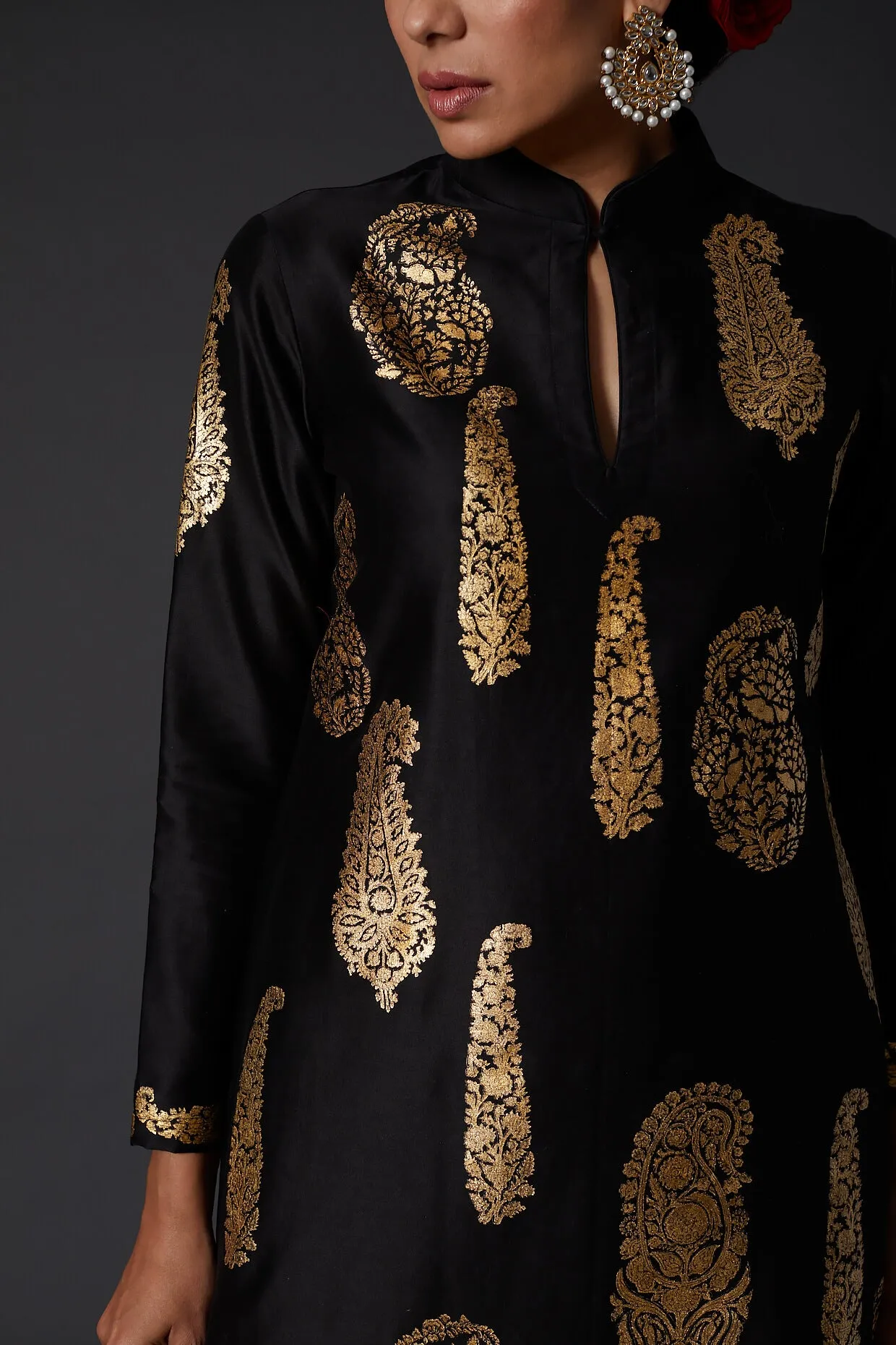 Black Kurta With Palazzo