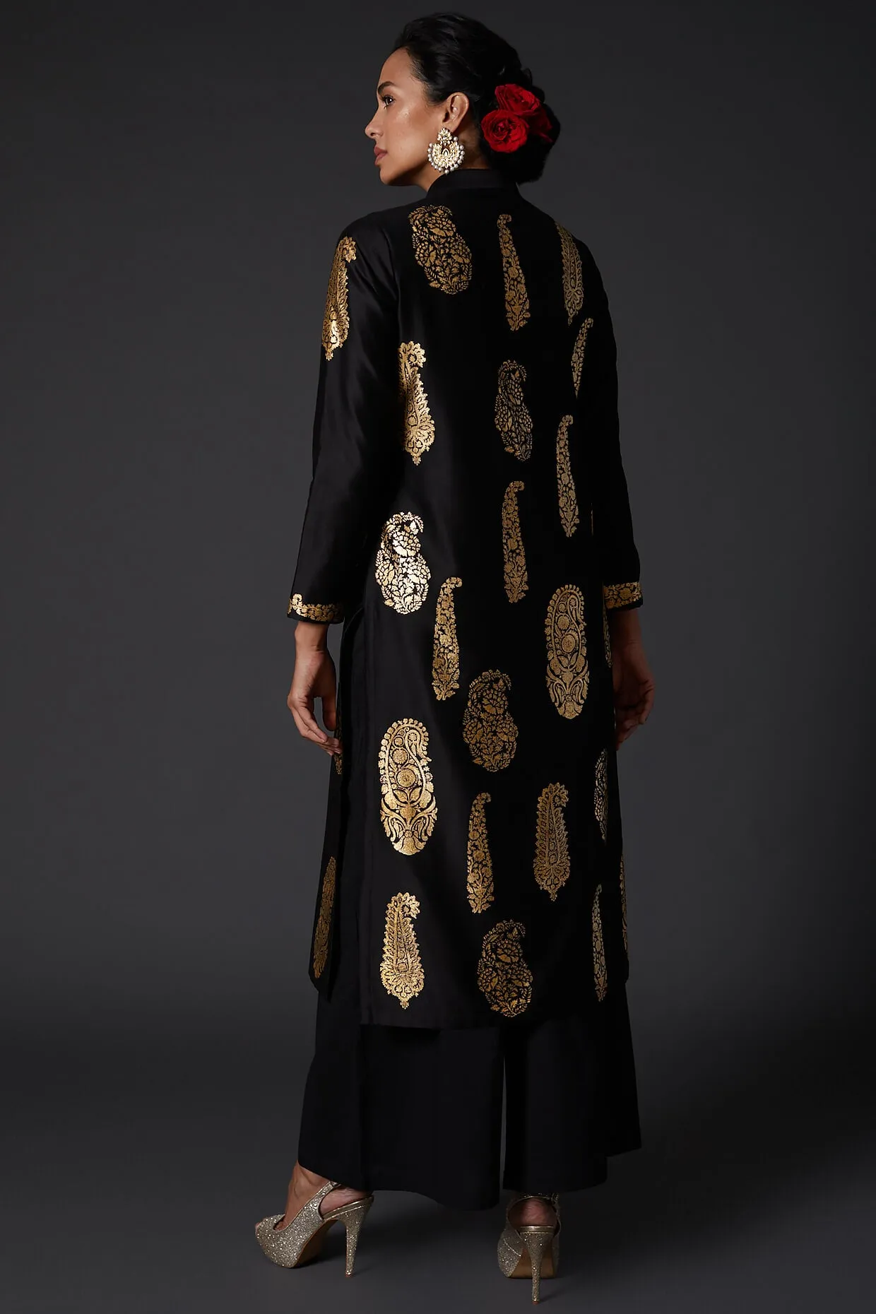Black Kurta With Palazzo
