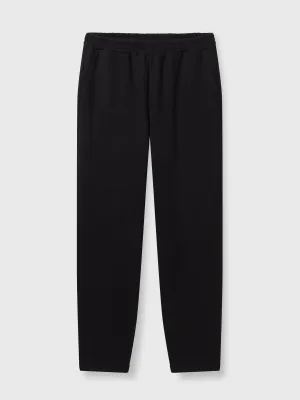 Black Organic Cotton Straight-Leg Sweatpants