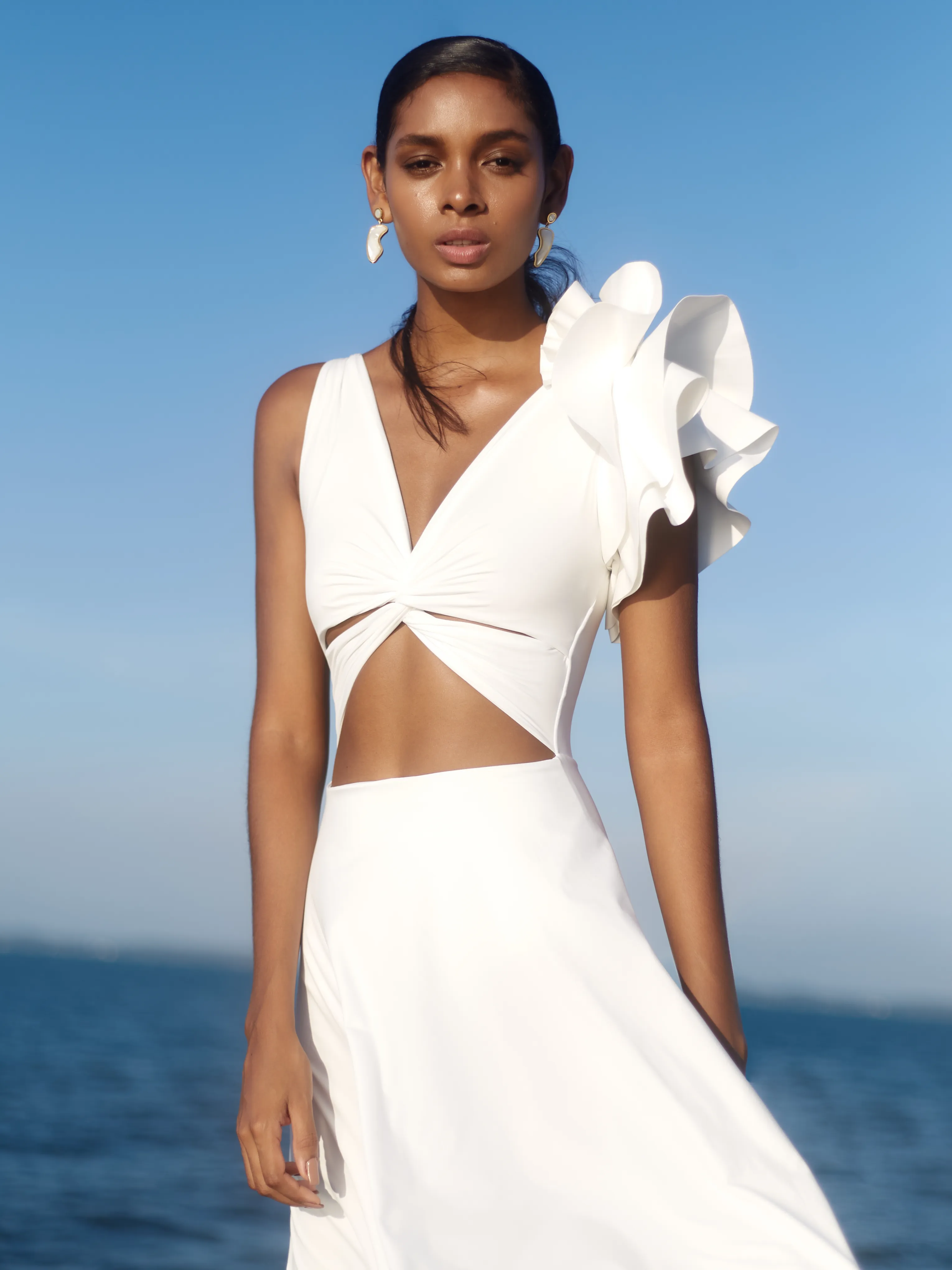 Blanca Off White Reversible Maxi Dress