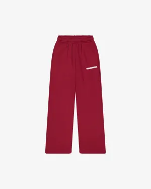 BLOCK WIDE-LEG SWEATPANTS | Maroon