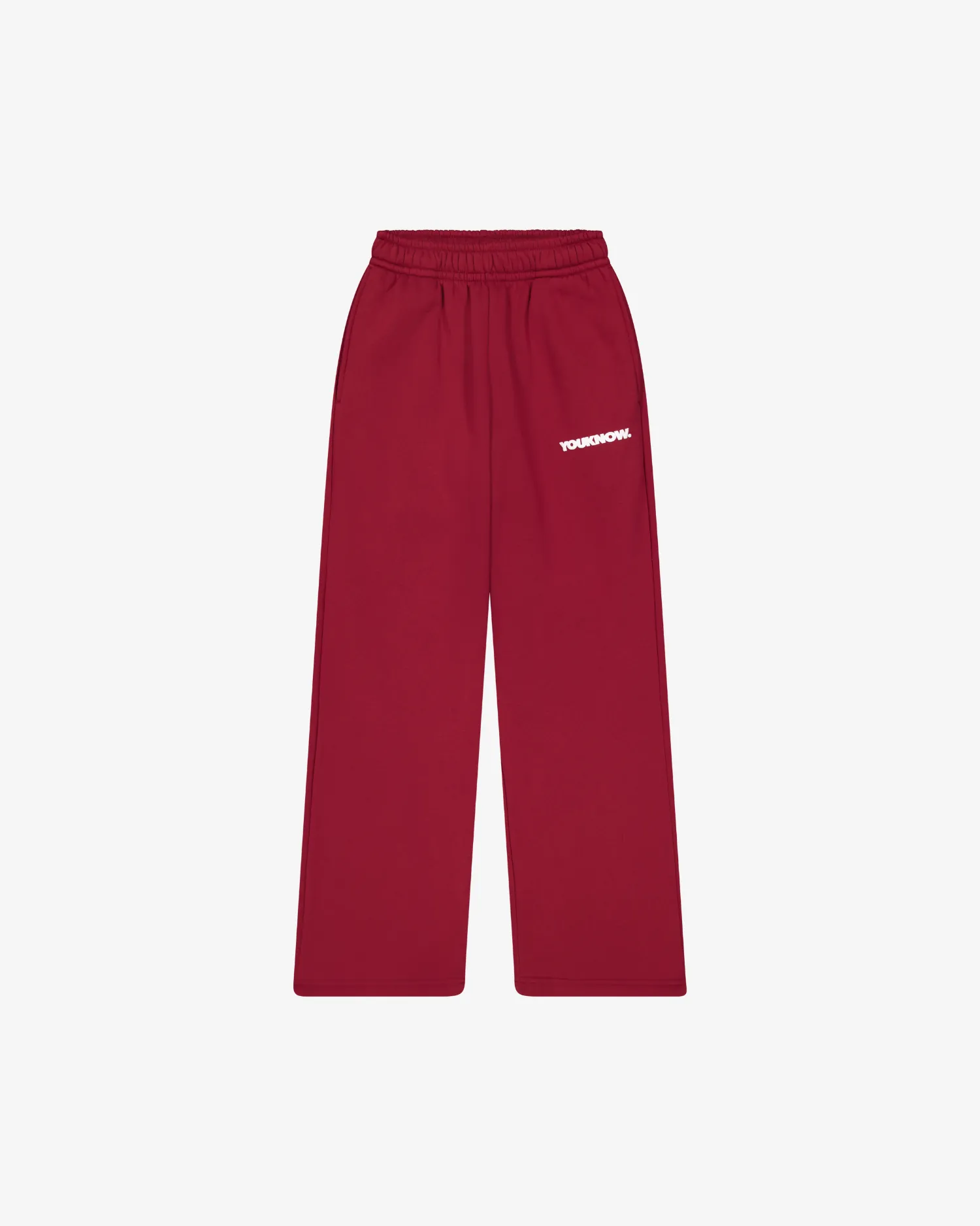 BLOCK WIDE-LEG SWEATPANTS | Maroon