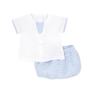 Blue & White Jam Pant set