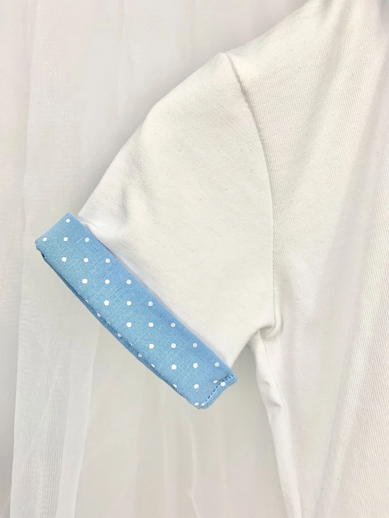 Blue & White Spotty Short Set