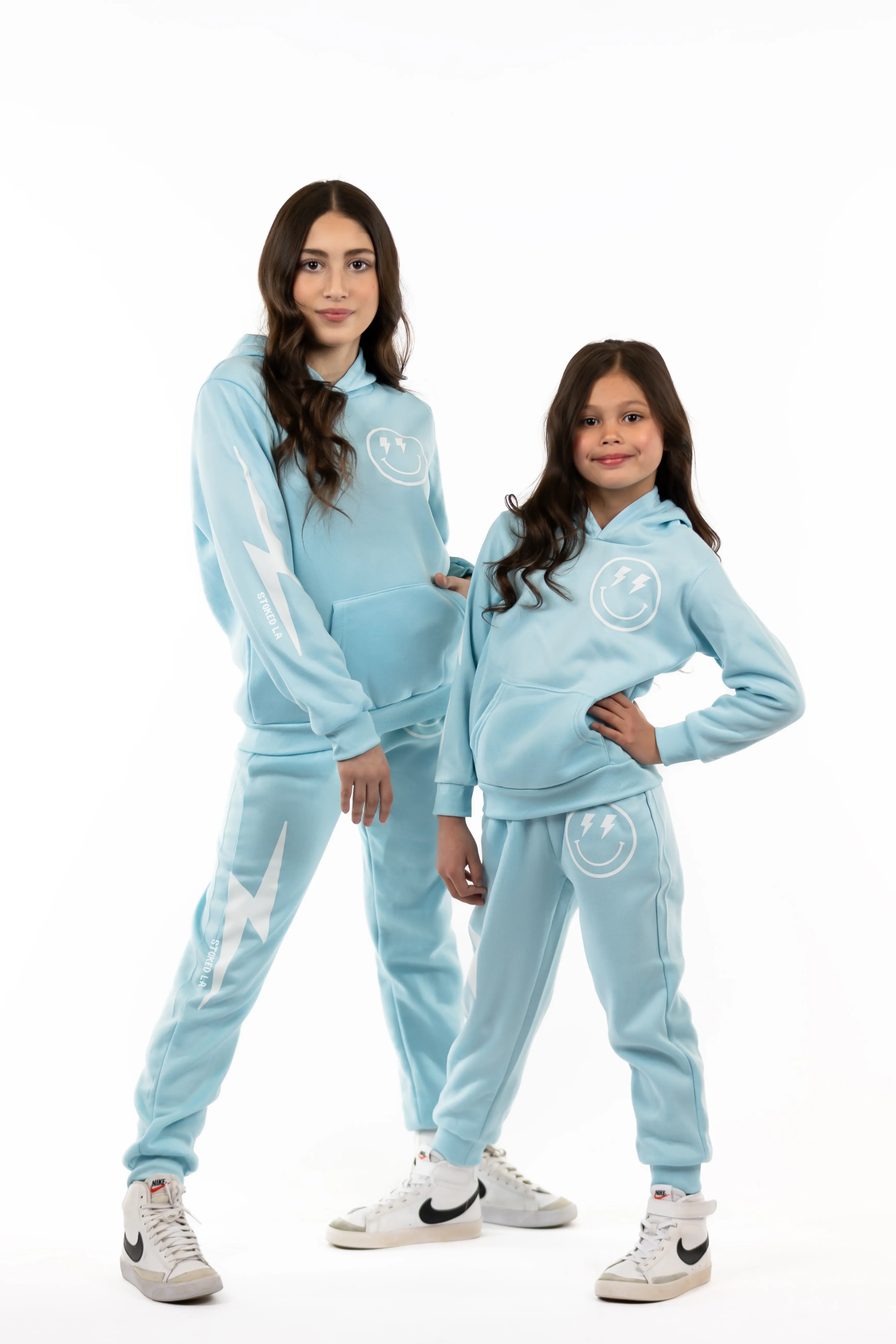 BLUE LIGHTNING SMILEY SWEATPANTS