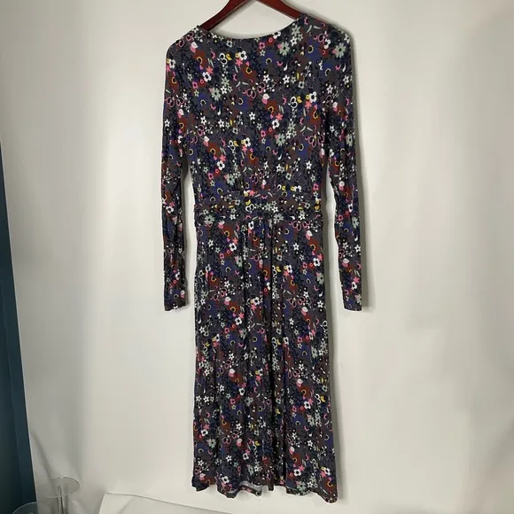 Boden Abigail Floral Purples, Pinks, White Jersey Knee Length Dress Size 12L
