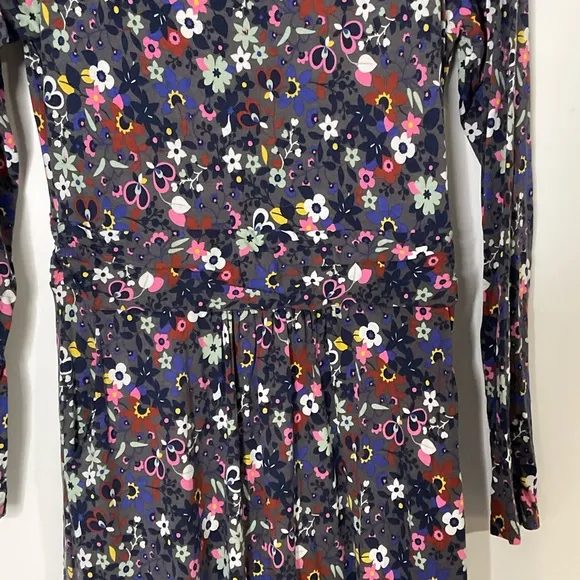 Boden Abigail Floral Purples, Pinks, White Jersey Knee Length Dress Size 12L