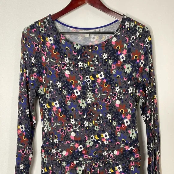 Boden Abigail Floral Purples, Pinks, White Jersey Knee Length Dress Size 12L