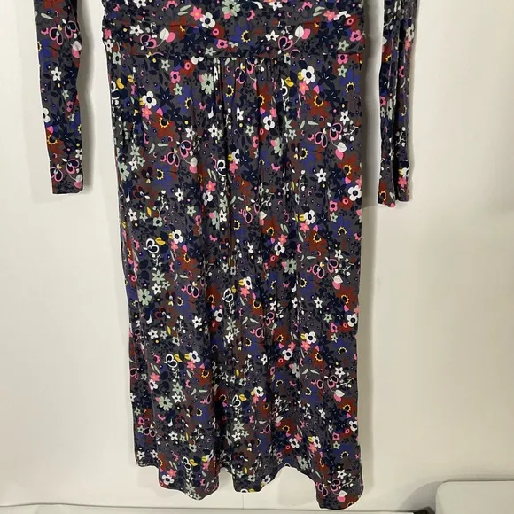 Boden Abigail Floral Purples, Pinks, White Jersey Knee Length Dress Size 12L