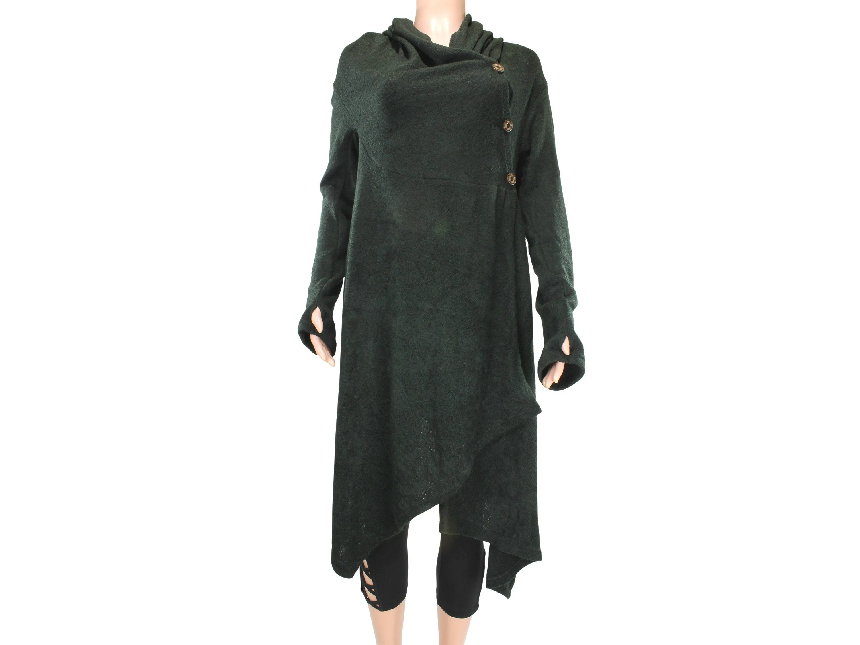 Bohemian Jacket // Hoodie Shawl Jacket with Hand Warmers // Hippie Cardigan // Fall Jacket //Pullover Hoodie Cloak//Winter hoodie jacket/