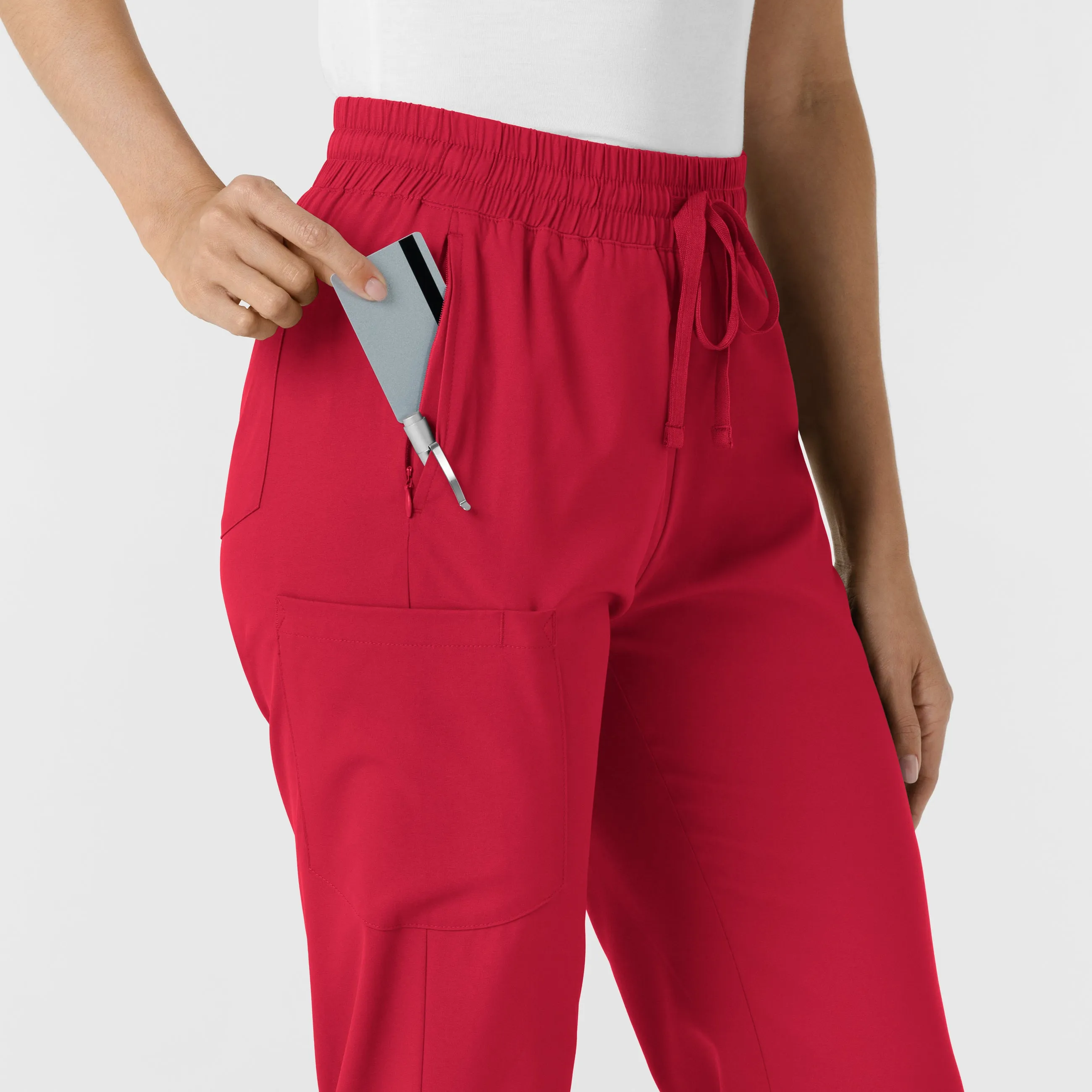 Boundless 5251 Bootcut Scrub Pants Red
