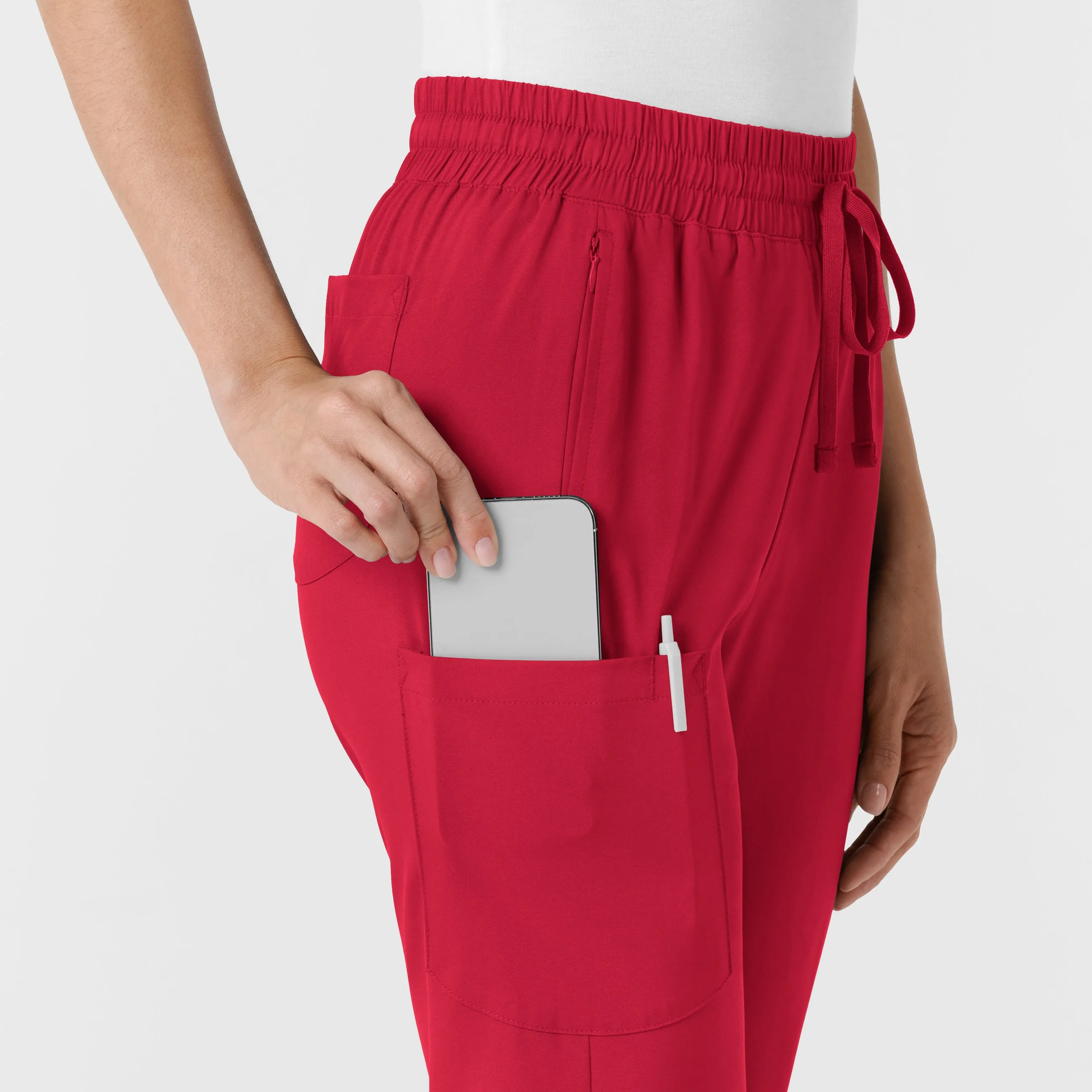 Boundless 5251 Bootcut Scrub Pants Red