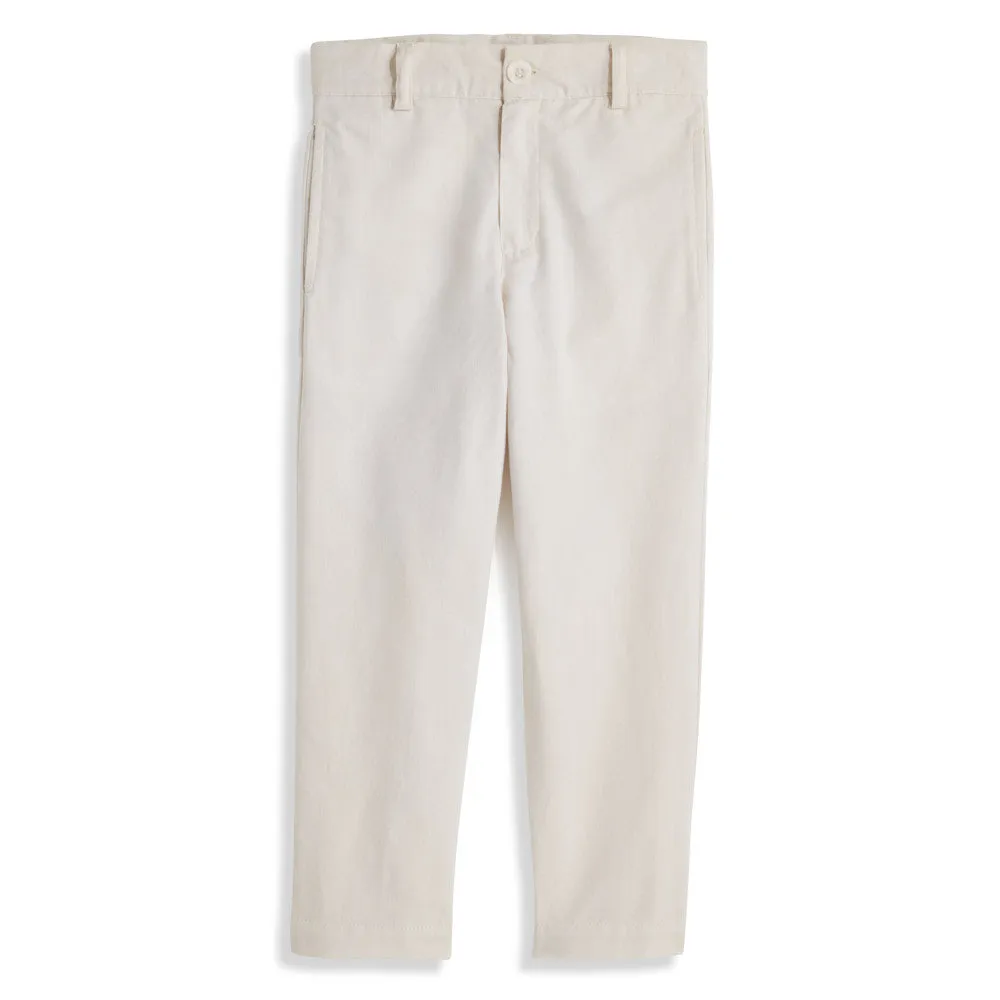 Boy's Suiting Pant -- Sand Oxford