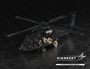 Brickmania MH-60L Black Hawk - Special Operations Utility Helicopter Model Set