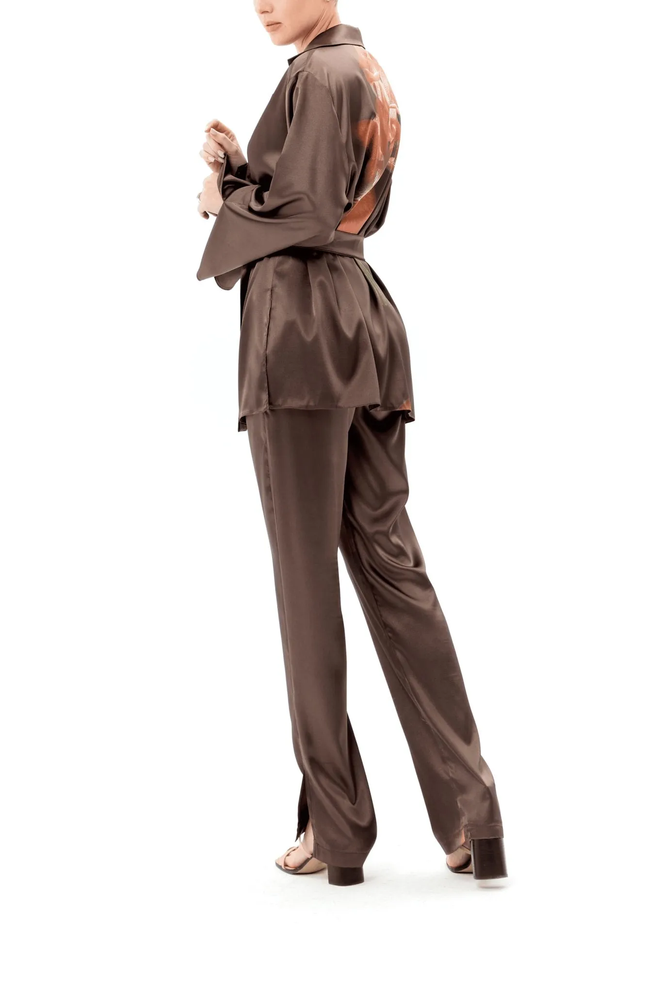 Bronze Elegance Pantsuit Set